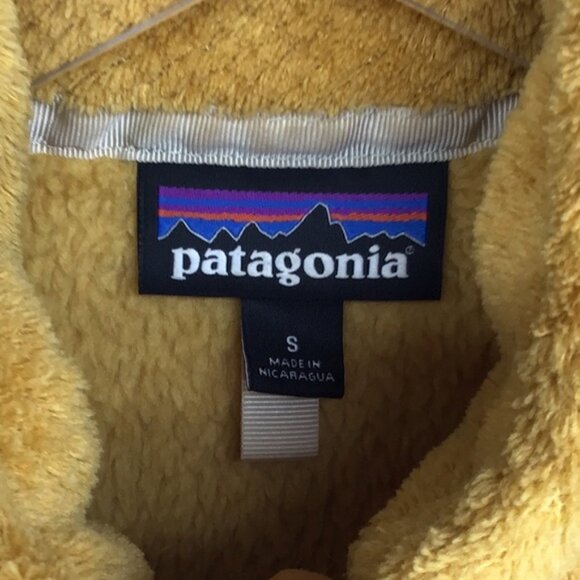 PATAGONIA RETOOL SNAP T WOMEN'S RARE MUSTARD YELLOW GOLD  PULLOVER FLEECE SMALL - Picture 3 of 11